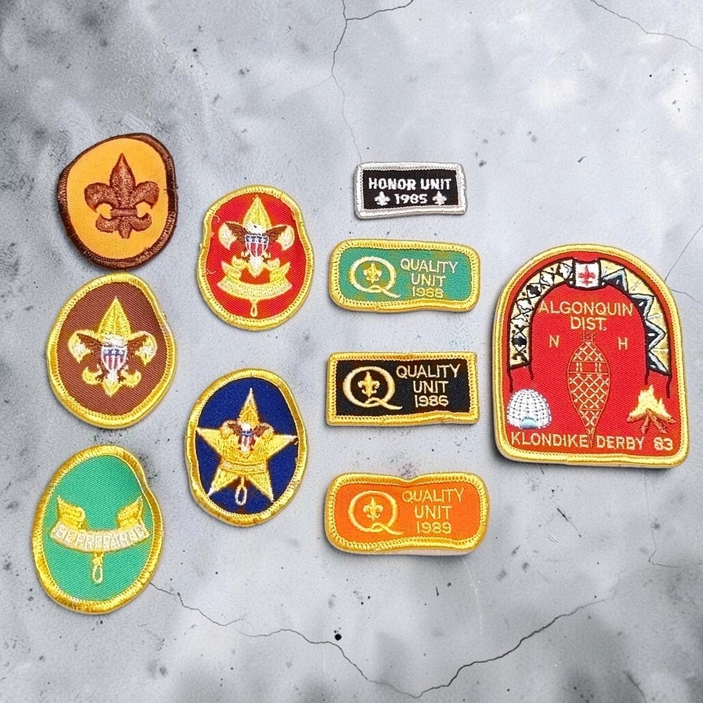 VTG 1980s BSA Boy Scout Patch Lot Quality Klondike Derby Honor Rank Embroidered